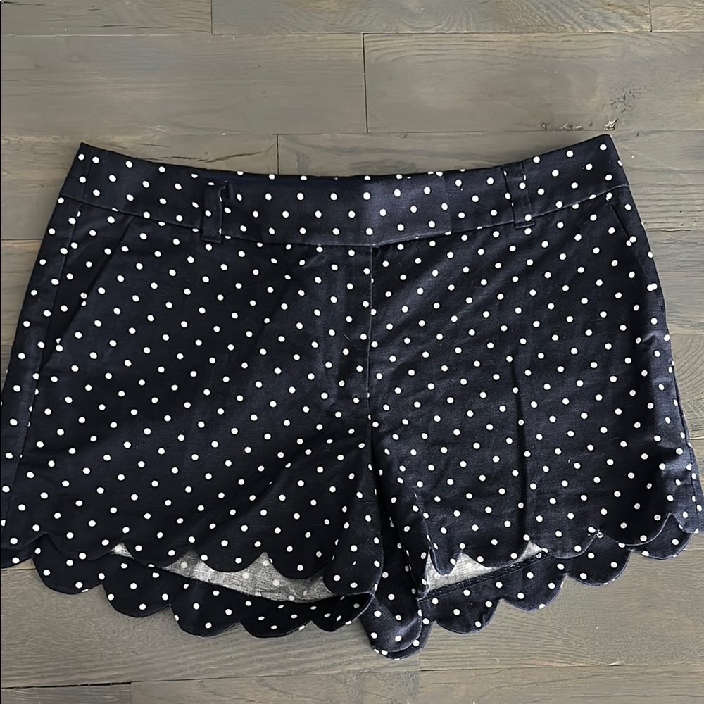 J.Crew Polka Dot Scalloped Shorts